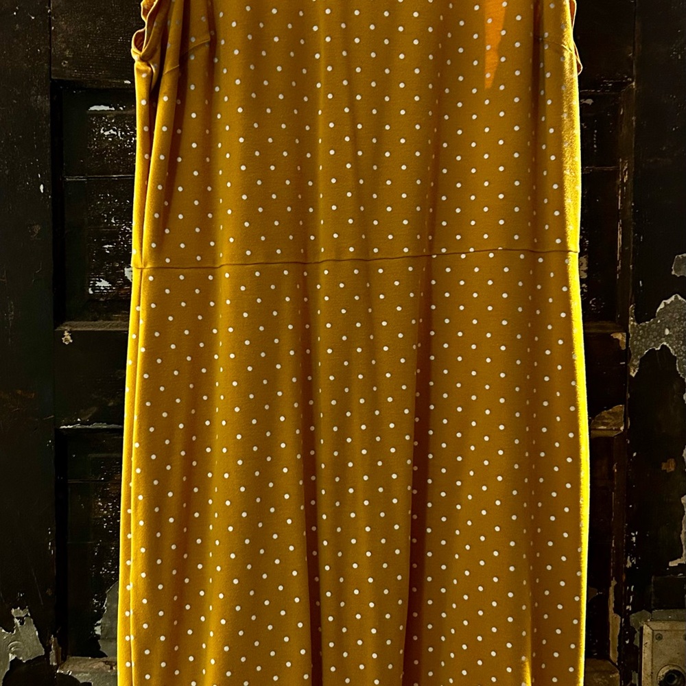 Old Navy Yellow Polka Dot Maxi Dress